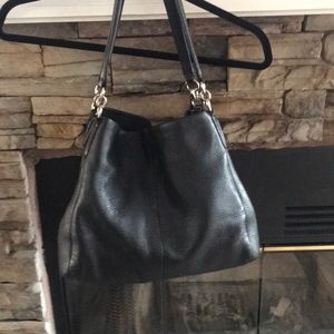 COACH Phoebe Pebbled Leather Shoulder Bag Purse